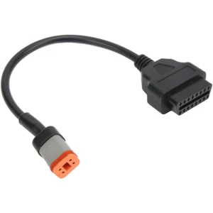 Cabo adaptador Harley Davidson OBD1 4 pinos para OBDII 16 pinos para diagnóstico