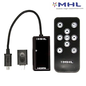 Cabo Adaptador MHL para HDMI com Comando para Galaxy S2, S3, S4, S5, Note 2 e HTC One