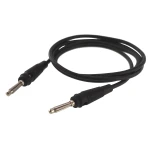 Cabo de teste banana macho a macho 4mm 1m preto 14AWG