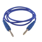 Cabo de teste banana macho a macho 4mm azul 14AWG silicone Amass