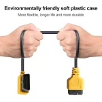 Vista del cable extensión OBD2 1 a 3 Autool con conectores de 16 pines