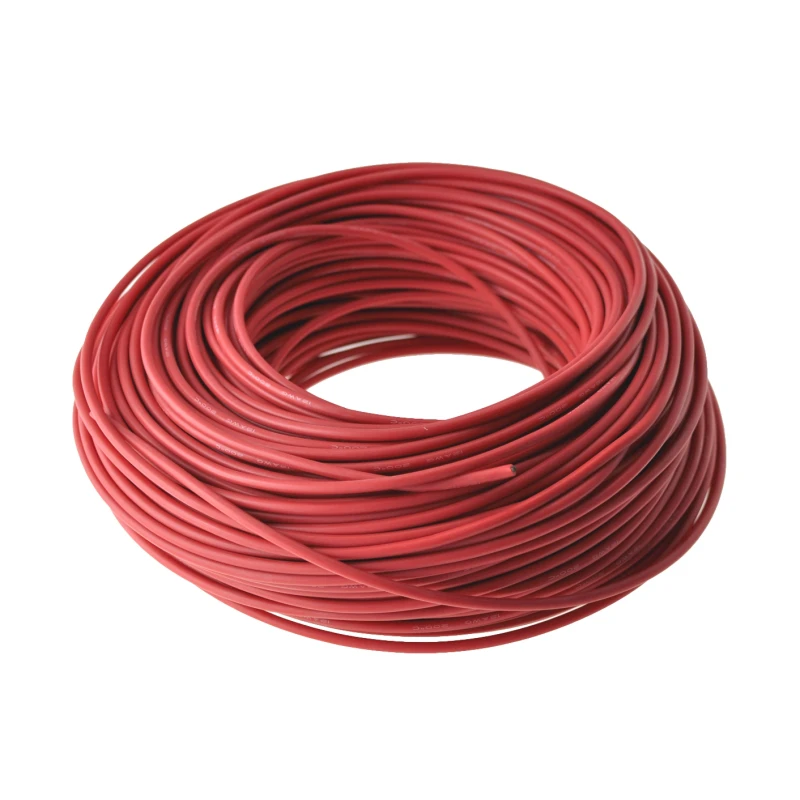 Cabo flexível de silicone 12AWG resistente até 200º e 600V em vermelho