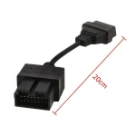 Cabo OBD1 para OBD2 Kia: Adaptador Diagnóstico 20Pin para 16Pin compatível com KIA