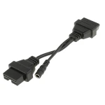 Cabo OBD1 para OBD2 para Mitsubishi e Hyundai - Adaptador Diagnóstico 12Pin a 16Pin