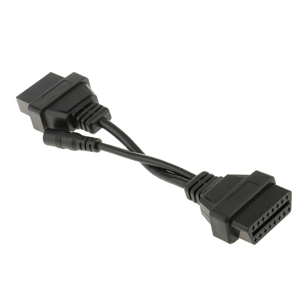 Cable adaptador negro para diagnóstico OBD1 a OBD2 en coches Mitsubishi Hyundai