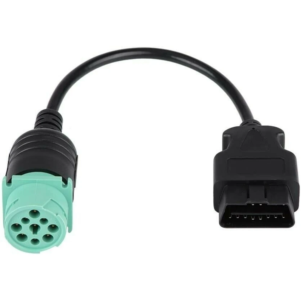 Cabo OBD2 9 Pin para 16 Pin para Camião Cummins - Adaptador de Diagnóstico Profissional