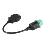 Cabo OBD2 9 Pin para 16 Pin para Camião Cummins - Adaptador de Diagnóstico Profissional