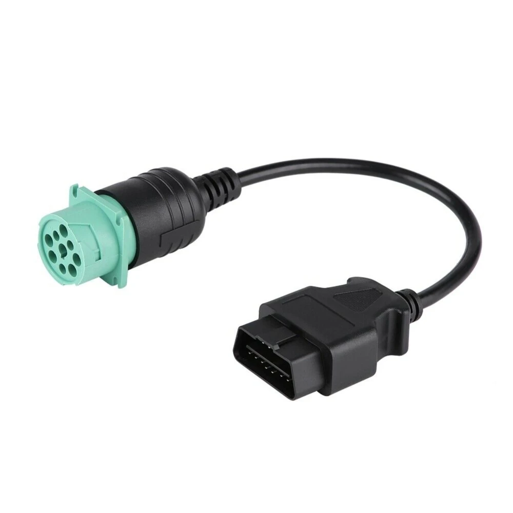 Cabo OBD2 9 Pin para 16 Pin para Camião Cummins - Adaptador de Diagnóstico Profissional