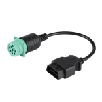 Cabo OBD2 9 Pin para 16 Pin para Camião Cummins - Adaptador de Diagnóstico Profissional