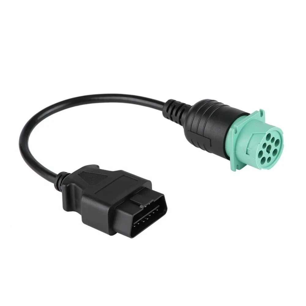 Cabo OBD2 9 Pin para 16 Pin para Camião Cummins - Adaptador de Diagnóstico Profissional