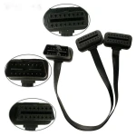 Cabo divisor OBD2 adaptador de extensão 16 pinos para diagnóstico automóvel