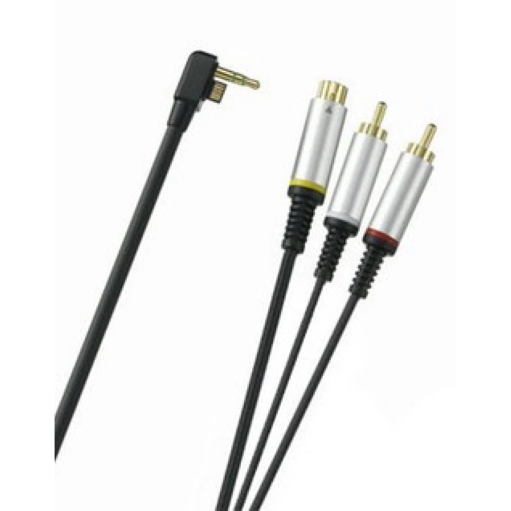Cabo S-Video PSP 2000 Slim com conectores dourados 24K para TV