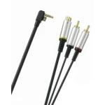 Cabo S-Video PSP 2000 Slim com conectores dourados 24K para TV