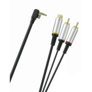 Cabo S-Video PSP 2000 Slim com conectores dourados 24K para TV