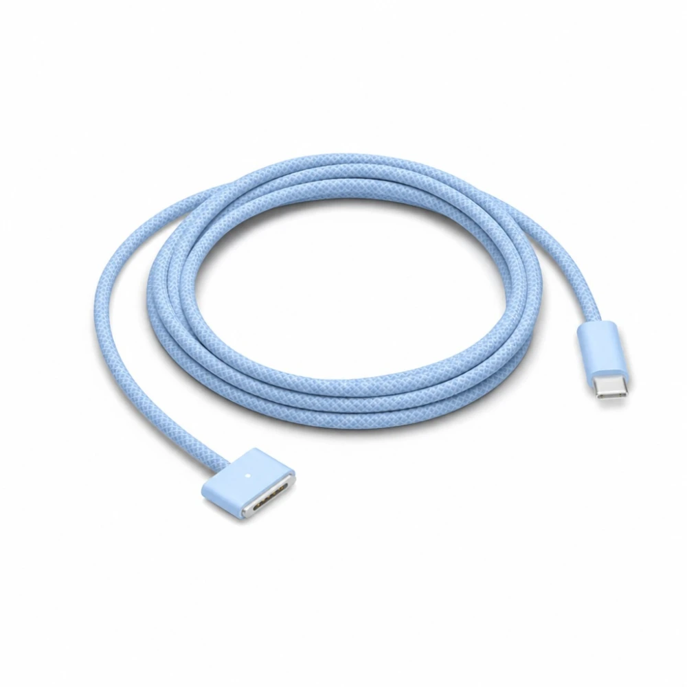 Cabo USB-C para MagSafe 3 140W MacBook Pro e Air - 2 m trançado, Sky Blue