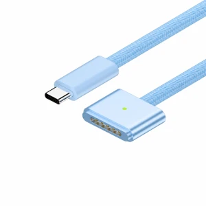 Cabo USB-C para MagSafe 3 140W MacBook Pro e Air - 2 m trançado, Sky Blue