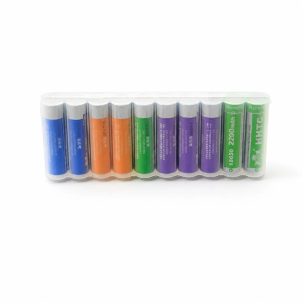 Caixa Suporte Porta-Pilhas 10× 18650 Plástico Transparente Grande Capacidade