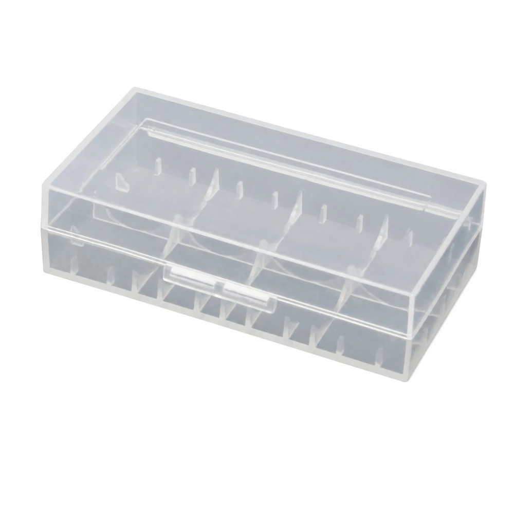 Caixa Suporte Porta-Pilhas 2× 20700 21700 Plástico Transparente Armazenamento