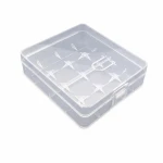 Caixa Suporte Porta-pilhas 4× 18650 Plástico Transparente Armazenamento Proteção
