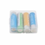Caixa Suporte Porta-pilhas 4× 18650 Plástico Transparente Armazenamento Proteção