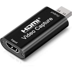 Capturadora de vídeo HDMI USB 1080P para streaming, jogos e videoconferências
