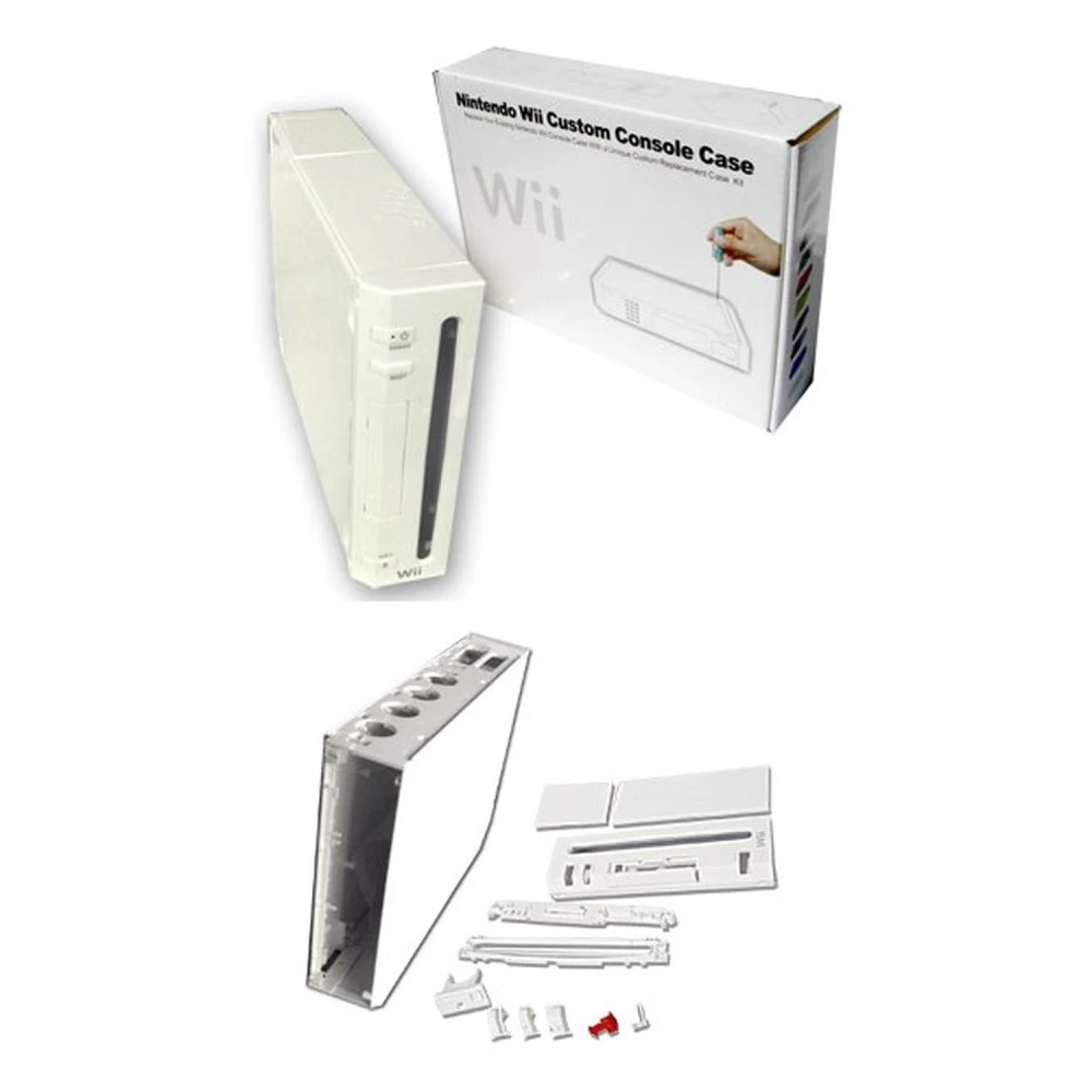 Carcaça Completa Nintendo Wii Branca com Botões e Parafusos para Reparação