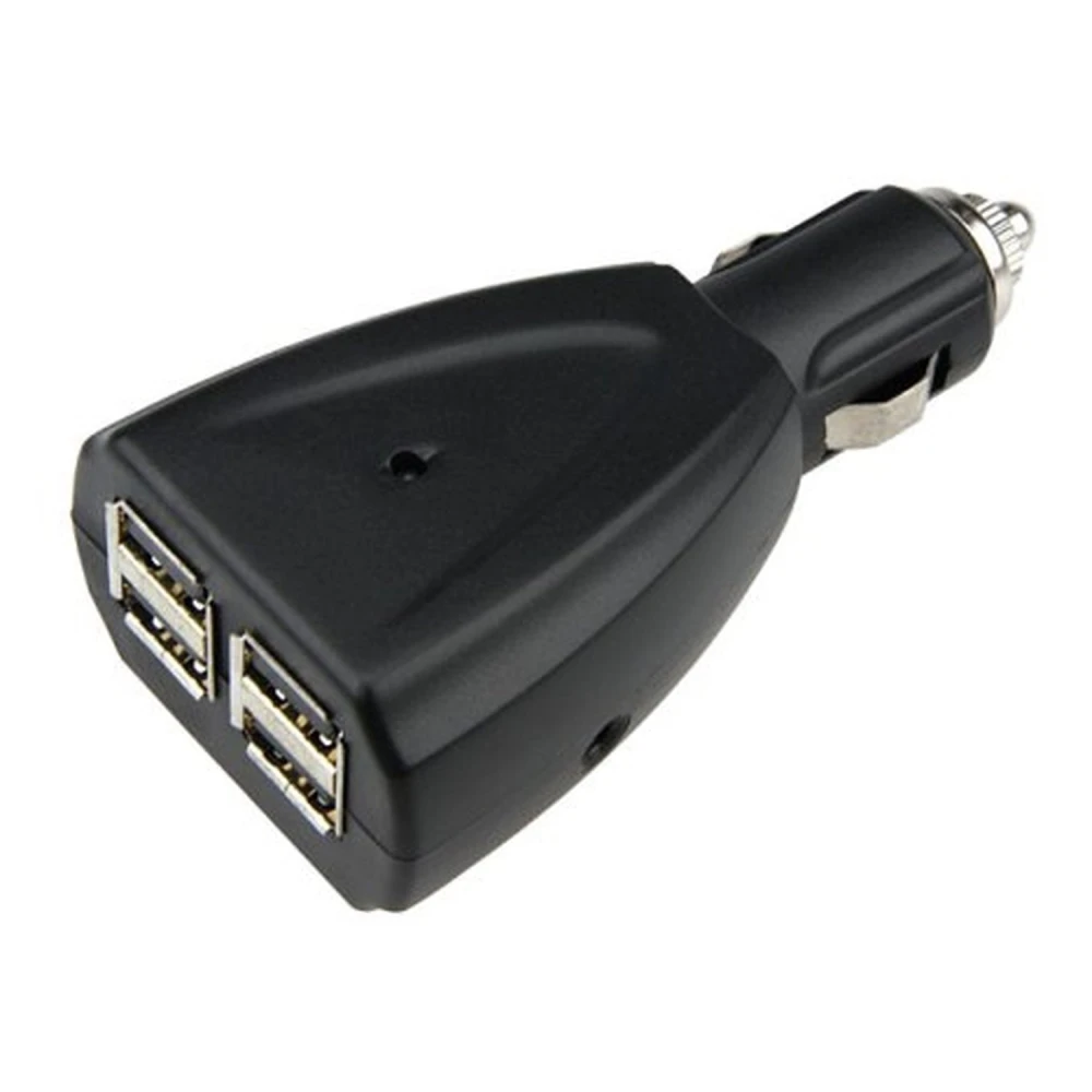 Carregador de carro USB 4 portas para carga múltipla rápida e eficiente
