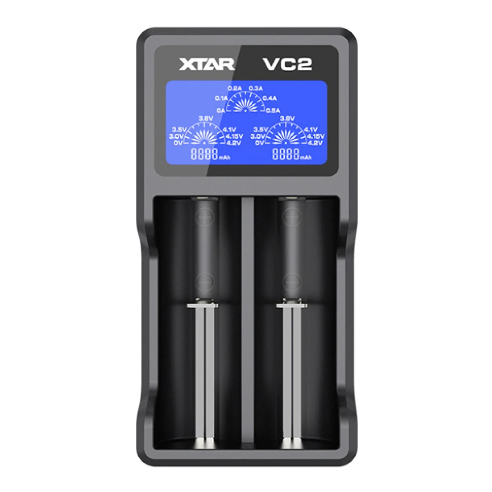 Carregador universal XTAR VC2 para bateria Li-Ion com LCD