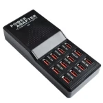 Carregador USB 12 Portas 5V 30A - Estação de Carga Rápida para Smartphones e Tablets