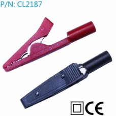 Cl2187 Pinças Crocodilo Com Conexão Banana 2mm Pack 2 Ud Vermelho-Preto