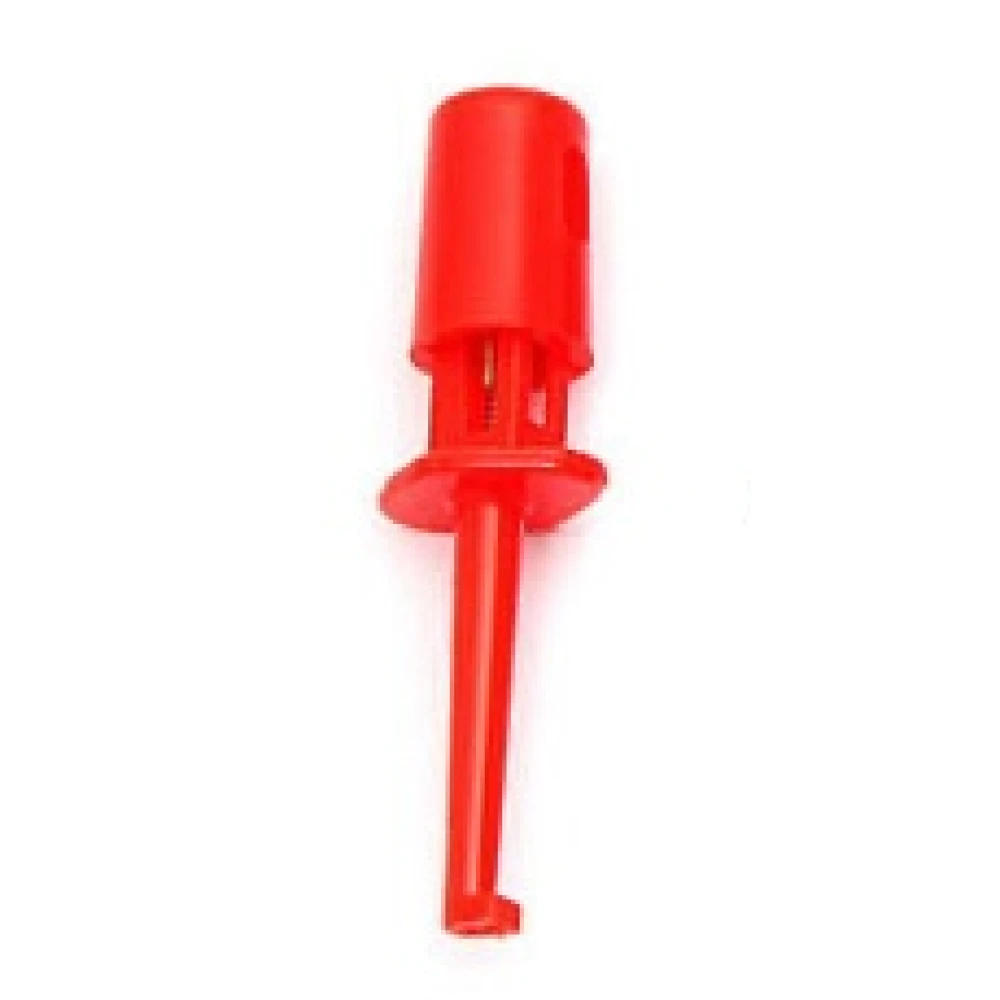 Clip de ligação de cabo para sonda de teste 4cm vermelho com gancho simples