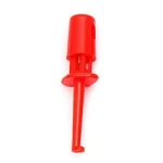 Clip de ligação de cabo para sonda de teste 4cm vermelho com gancho simples