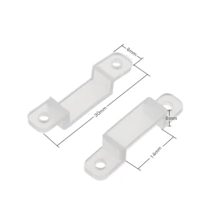 Clip de fixação em silicone transparente para fita LED 12V