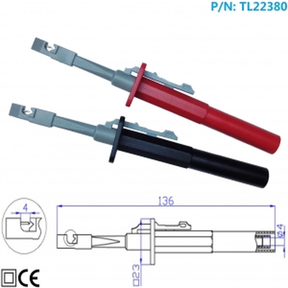 Clips isolados com gancho de fixação catIII e ligação banana TL22380 Amass