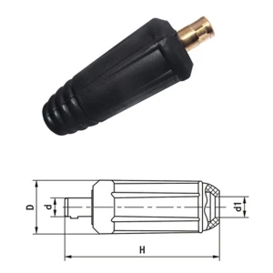 Conector macho aéreo 10-25 para cabo de soldar 160-200A da Mlink