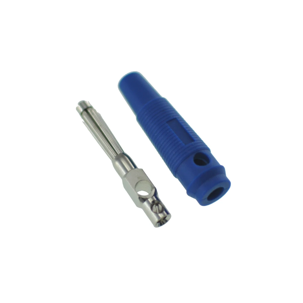 Conector banana 4mm azul BP4526 para cabos de medição e multímetros