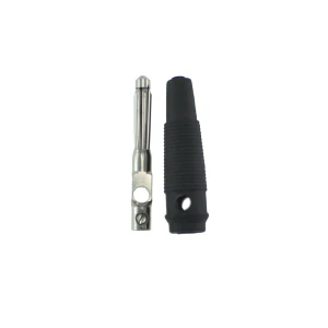 Conector banana 4mm preto BP4526 da Satkit para cabos de medição