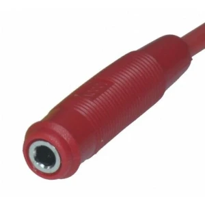 Conector banana fêmea 4mm vermelho BS4506 da Satkit