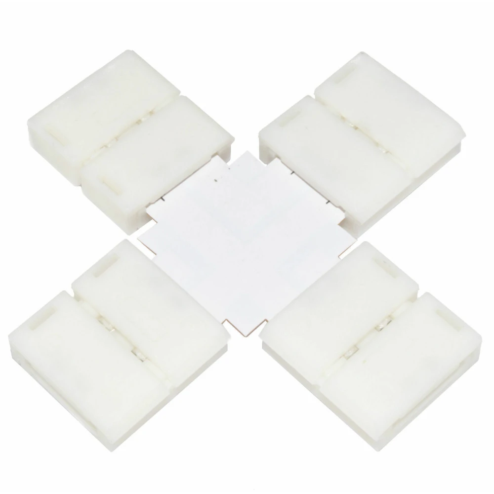Conector de clip LED Forma-X 10mm 4Pin 5050 RGB para fita LED