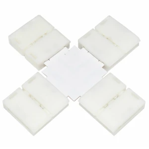 Conector de clip LED Forma-X 10mm 4Pin 5050 RGB para fita LED