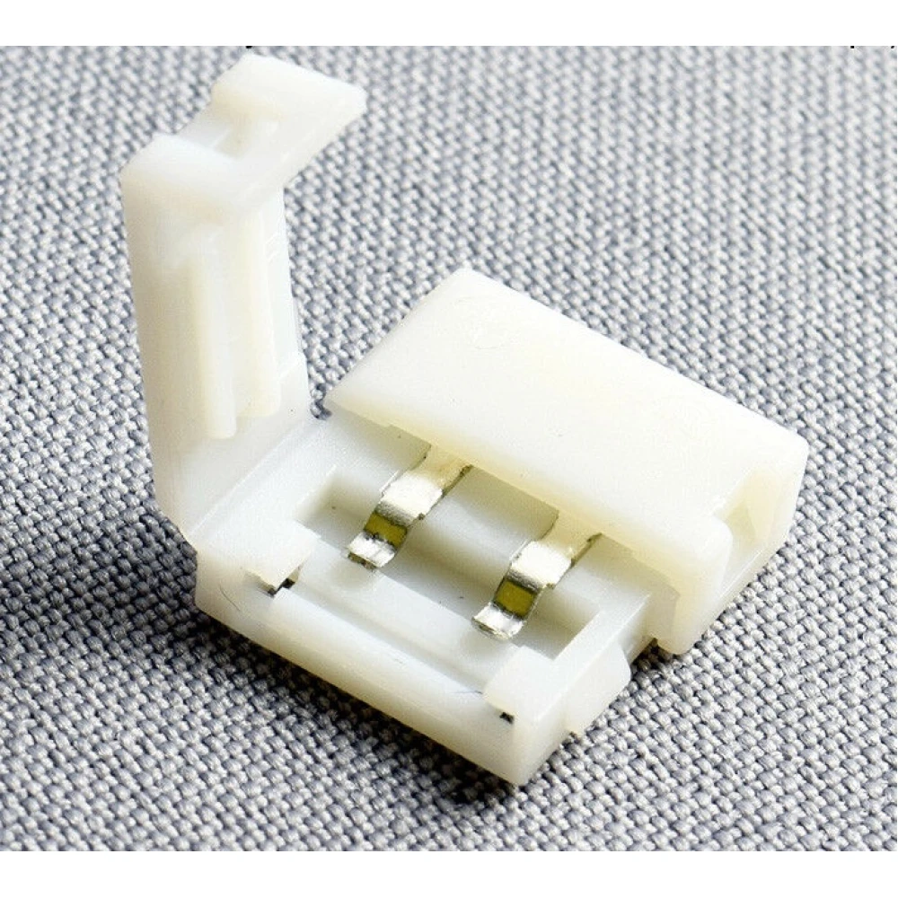 Conector LED 2 pinos 10mm 5050 para tiras LED