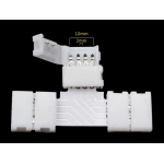 Conector LED em T 4 pinos 10mm 5050 RGB YourLed