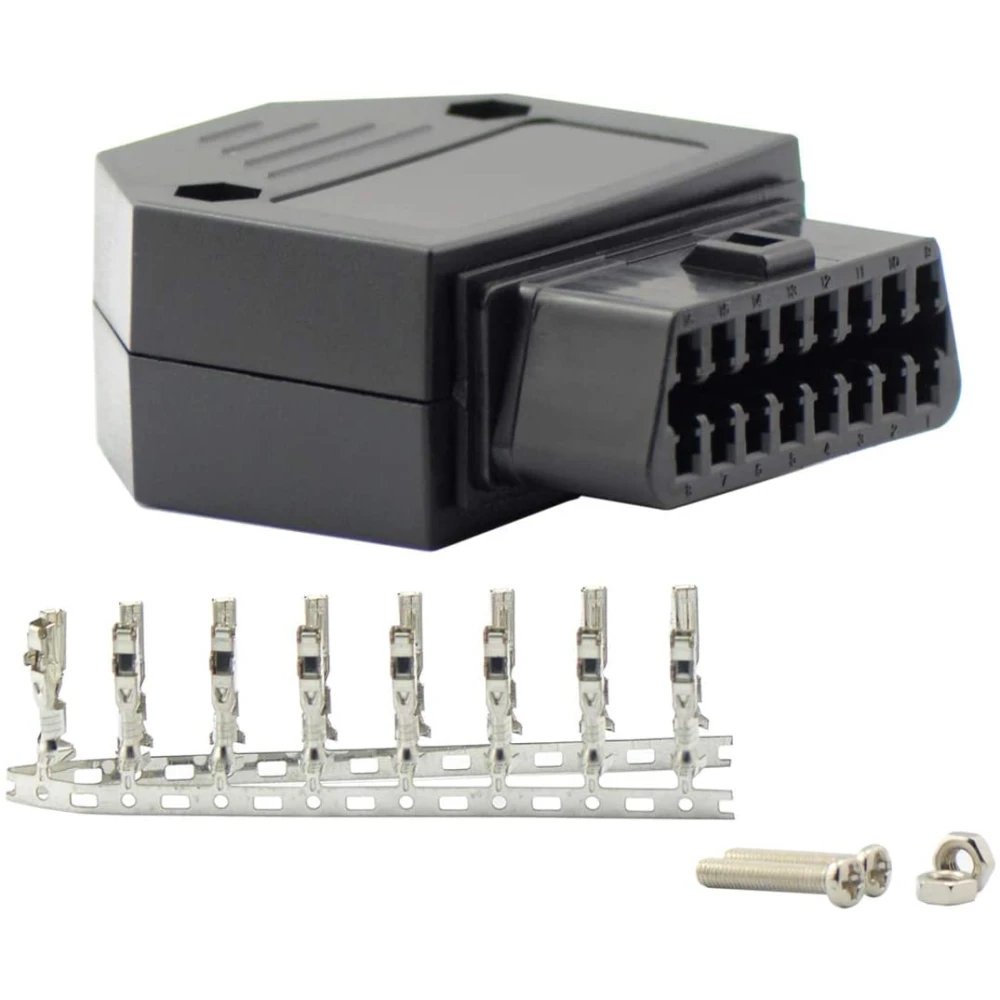 Conector OBD2 Fêmea Universal para diagnóstico e reparação de veículos