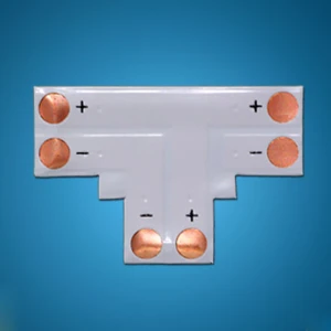 Conector em T 3528 8mm 2 pinos para fita LED RGB