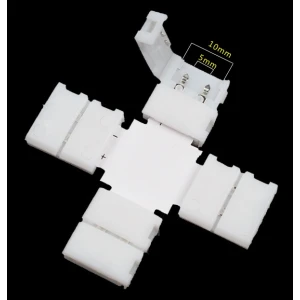 Conectores de Clip LED em X 10mm 2Pin 5050 RGB para Fitas LED