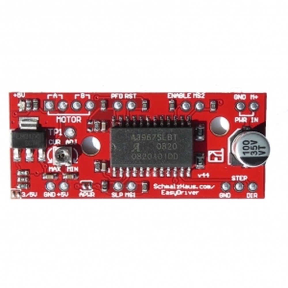 Controlador Easydriver V4.4 A3967 para motores passo a passo compatível com Arduino