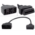 Adaptador Toyota 22 pin para OBDII 16 pin para diagnóstico automóvel