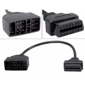 Adaptador Toyota 22 pin para OBDII 16 pin para diagnóstico automóvel