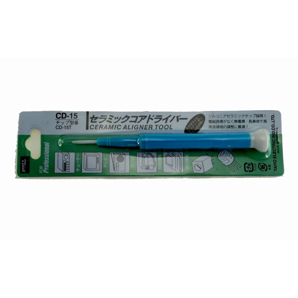 Chave de ajuste cerâmica GOOT CD-25 para potenciómetros 2,6mmx0,4mm