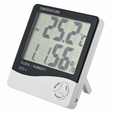 Termometro Higrometro Digital E Relógio Htc1